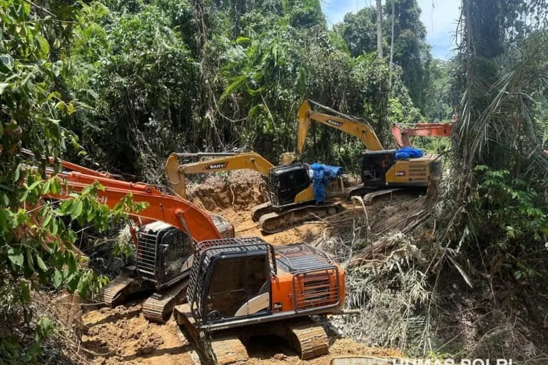 North Sumatra Police Raid Major Illegal Gold Mining Operation in Mandailing Natal and Tapanuli Selatan Forest Borders