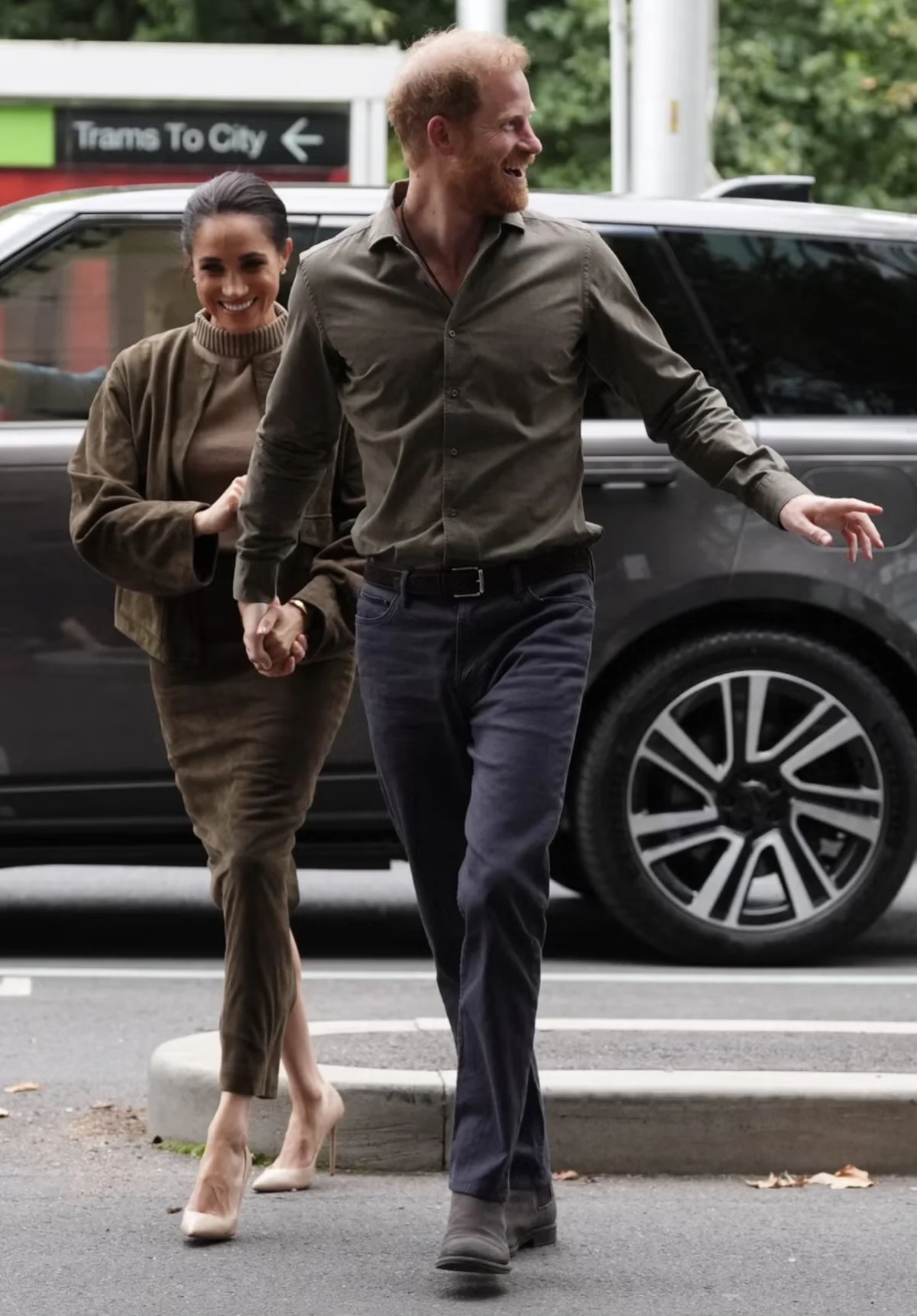 Meghan Markle and Prince Harry Showcase Coordinated Tonal Style During Australian Visit