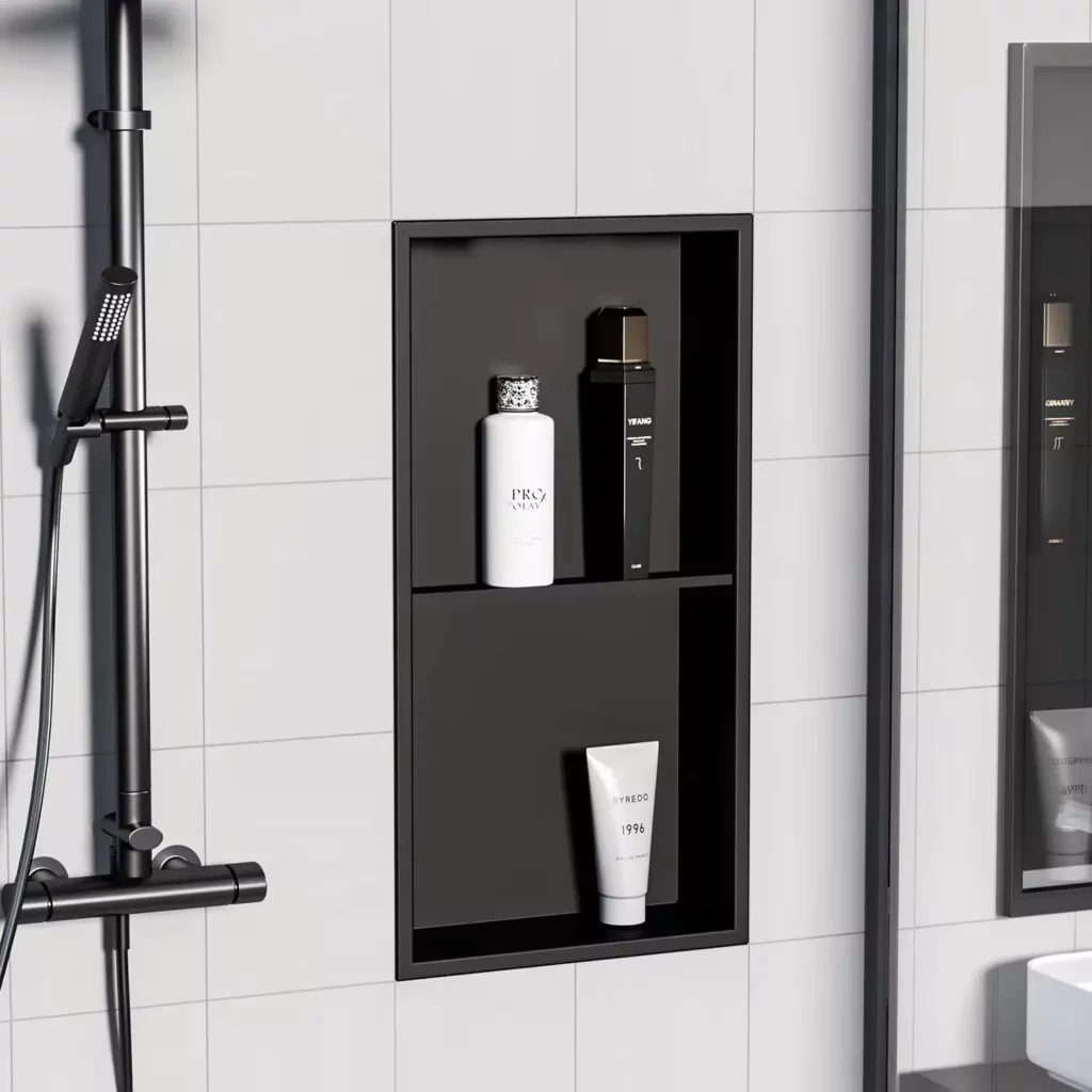 The Enduring Debate: Shower Niches vs. Wall-Mounted Shelves – An In-Depth Architectural and Practical Comparison