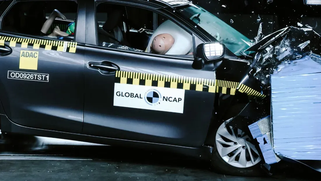 Toyota Starlet Receives Zero Star Safety Rating in Global NCAP Crash Tests for South African Market