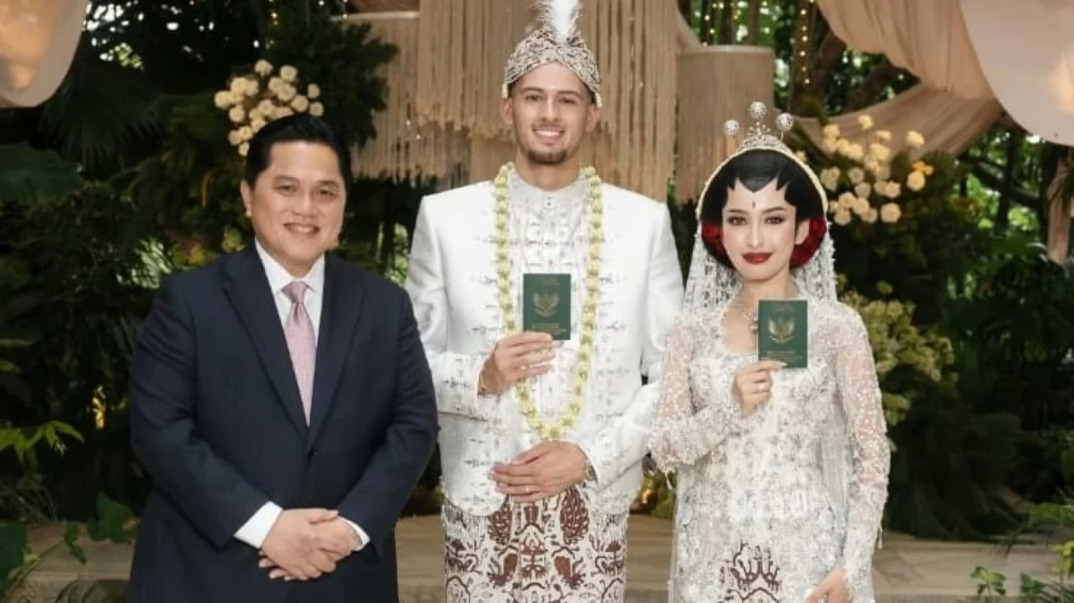 Jadi Saksi Pernikahan Justin Hubner dan Jennifer Coppen, Erick Thohir Berikan Pesan Mendalam untuk Pasangan