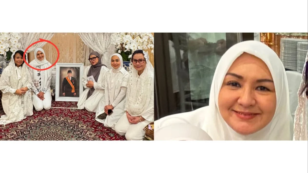 Donna Agnesia Attracts Public Attention with Hijab Appearance at Rachmat Gobel Seven-Day Memorial Service