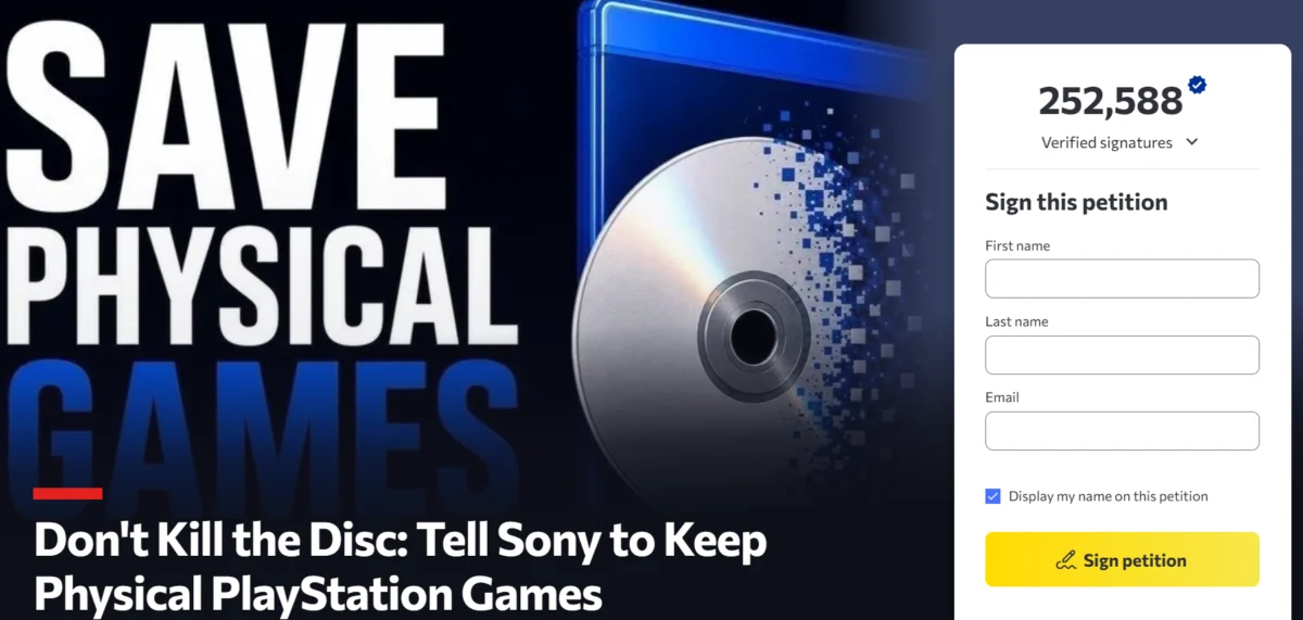 "Don’t Kill the Disc" Petition Surpasses 250,000 Signatures Amidst Growing Opposition to Sony’s Planned Discontinuation of Physical Games